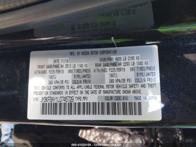 JM3KFBAY1L0745729 Mazda Cx-5 Grand Touring Reserve