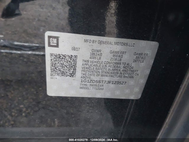 Chevrolet MALIBU LT 2018 1G1ZD5ST7JF123527 Image 9