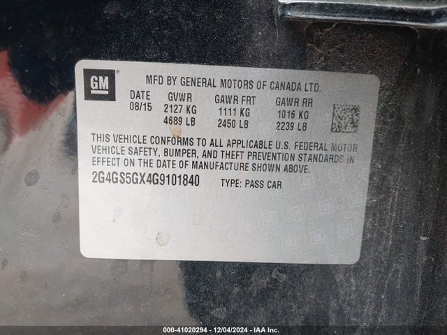 2G4GS5GX4G9101840 Buick Regal Turbo Premium Ii