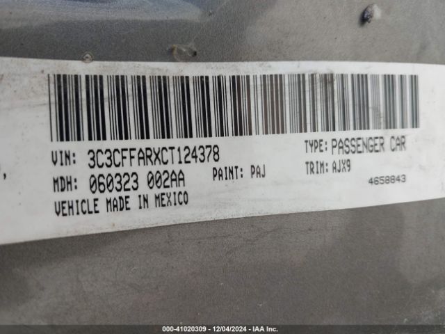 2012 FIAT 500 3C3CFFARXCT124378 Photo 8