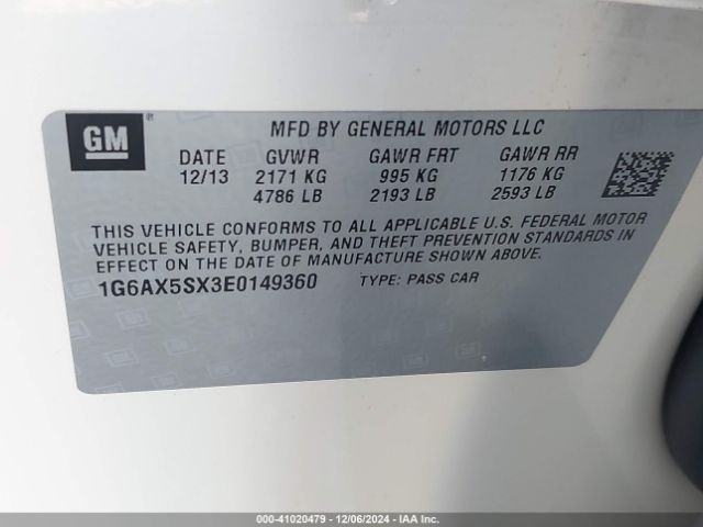1G6AX5SX3E0149360 Cadillac CTS LUXURY