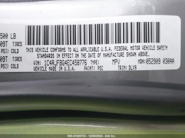 1C4RJFBG4EC458776 Jeep Grand Cherokee Limited