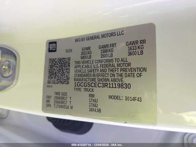 1GCGSCEC3R1119830 Chevrolet Colorado 2wd Lt