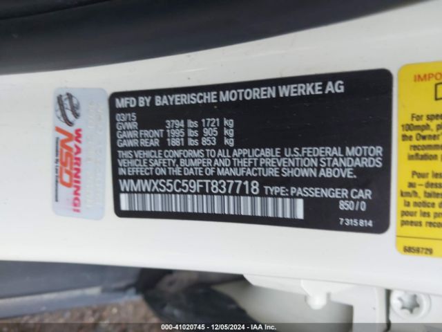WMWXS5C59FT837718 Mini Hardtop Cooper
