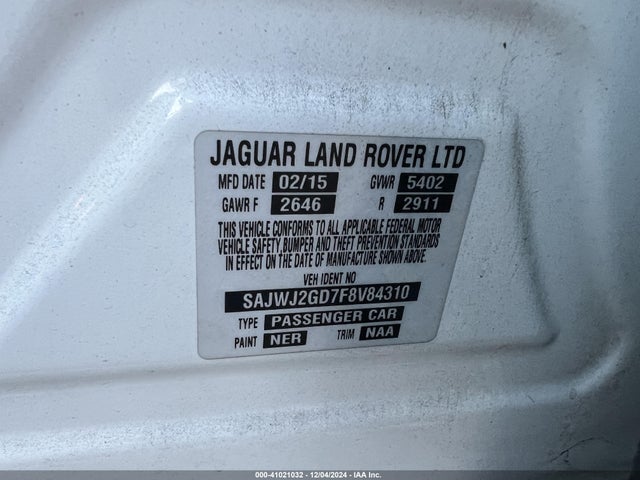 Jaguar Xj Xjl Portfolio 2015 SAJWJ2GD7F8V84310 Image 8