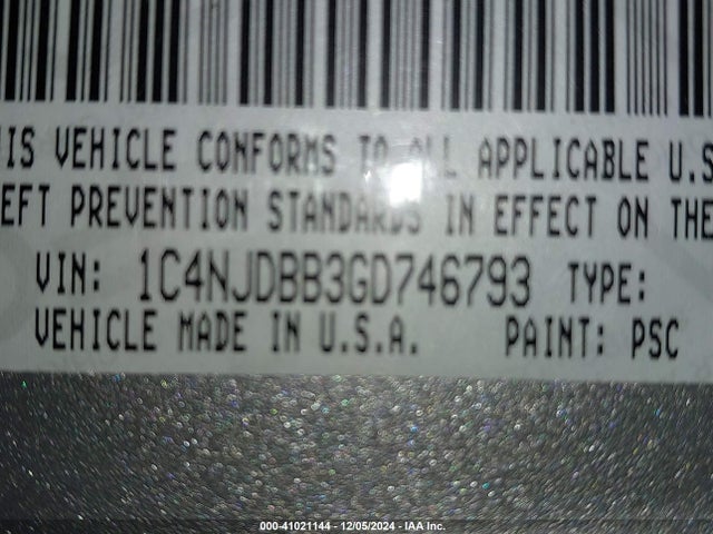 1C4NJDBB3GD746793 Jeep Compass Sport