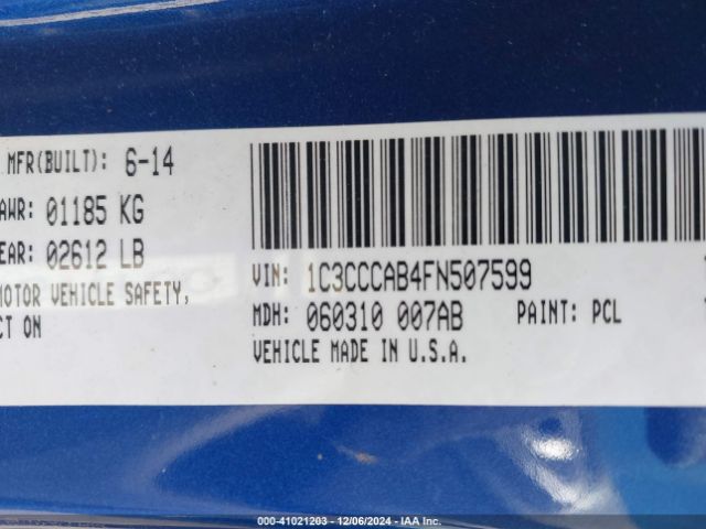 1C3CCCAB4FN507599 Chrysler 200 Limited