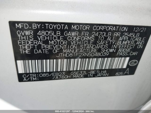 JTHD81F2XN5048039 Lexus IS 300