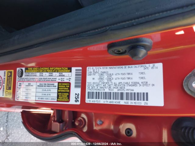 3TMAZ5CN9GM022150 Toyota Tacoma Trd Off Road