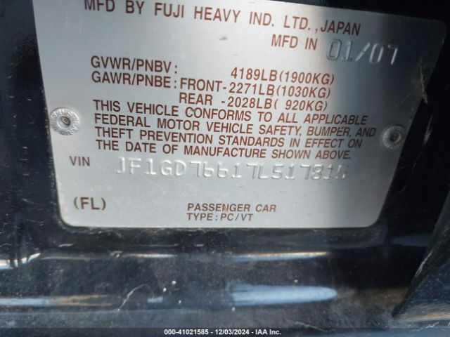2007 SUBARU IMPREZA WRX STI JF1GD76617L517815 Photo 8