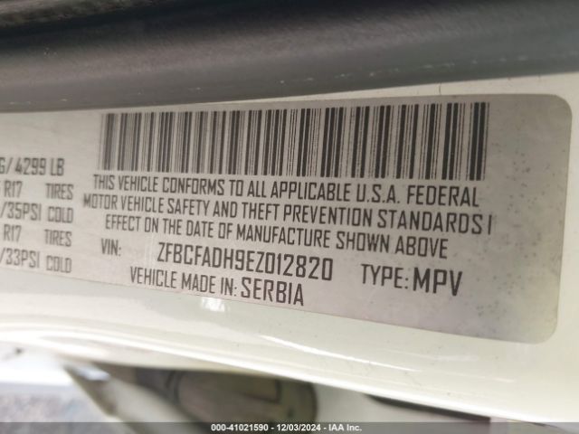 ZFBCFADH9EZ012820 Fiat 500L TREKKING