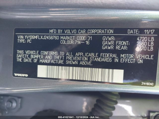 YV126MFLXJ2458760 Volvo S60 T5 Dynamic
