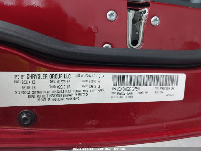 Chrysler 300 Uptown Edition 2014 2C3CCAAG2EH327593 Image 9