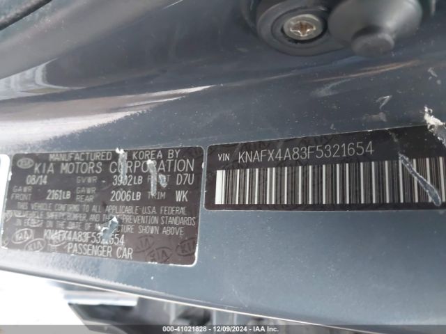 KNAFX4A83F5321654 KIA FORTE EX