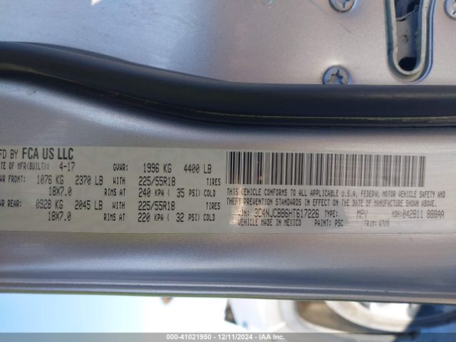 3C4NJCBB6HT617226 Jeep New Compass Latitude Fwd