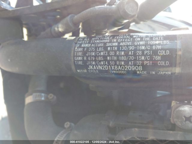 2008 KAWASAKI VN900 JKAVN2D1X8A020908 Photo 9