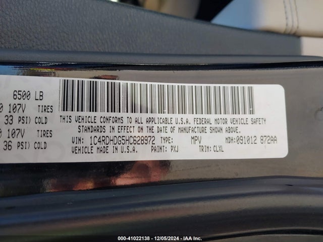 Dodge Durango Gt Rwd 2017 1C4RDHDG5HC628972 Image 9