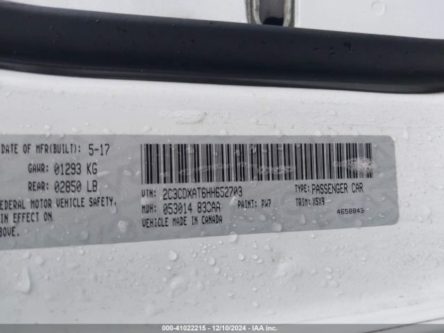 2C3CDXAT6HH652703 Dodge Charger Police Rwd