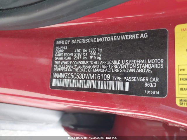 2013 MINI COUNTRYMAN WMWZC5C53DWM16109 Photo 8