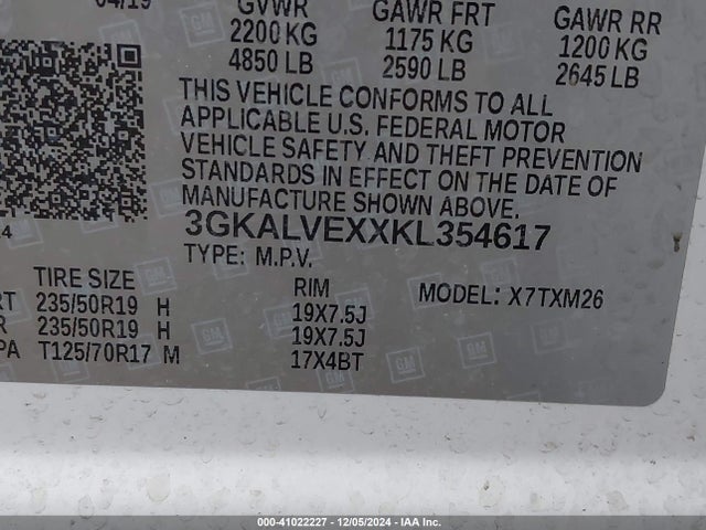 GMC Terrain Slt 2019 3GKALVEXXKL354617 Image 9
