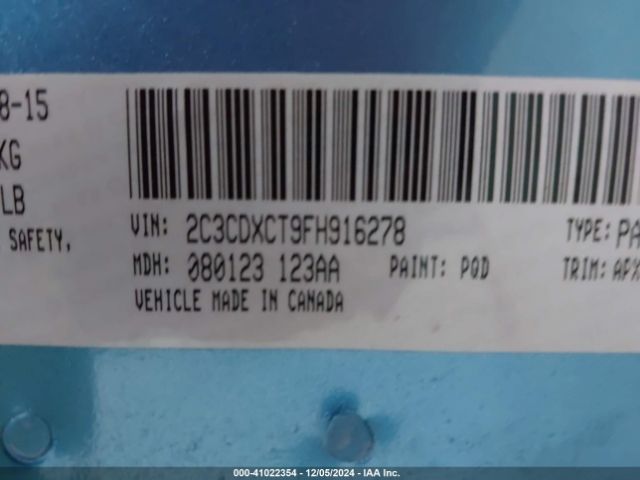 2C3CDXCT9FH916278 Dodge CHARGER R/T