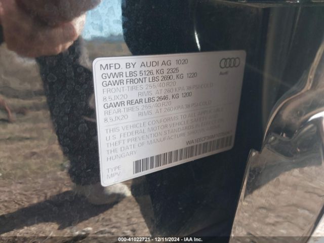 WA1EECF36M1035047 Audi Q3 Premium Plus 45 Tfsi S Line Quattro Tiptronic