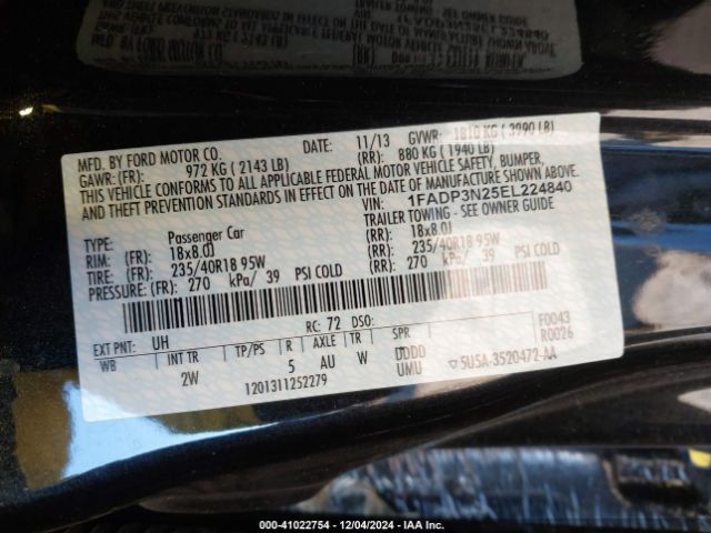 1FADP3N25EL224840 Ford Focus Titanium