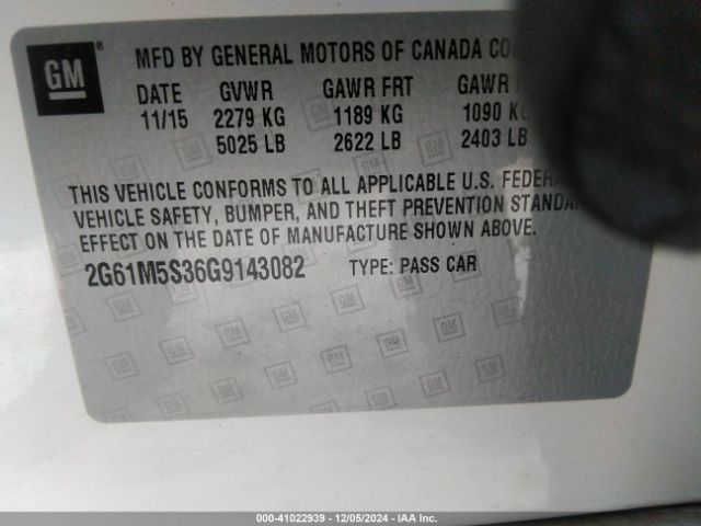 2G61M5S36G9143082 Cadillac Xts Luxury Collection