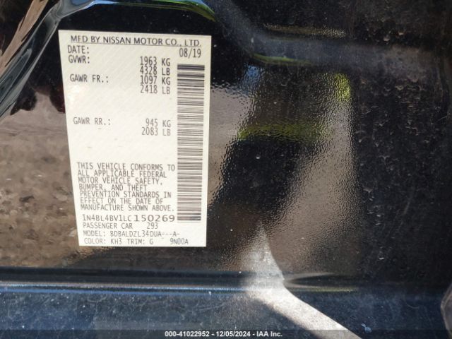 1N4BL4BV1LC150269 Nissan Altima S Fwd