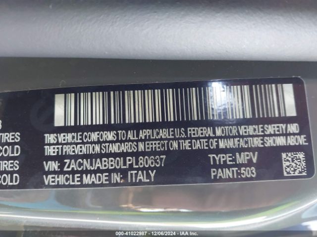 ZACNJABB0LPL80637 Jeep Renegade Latitude Fwd