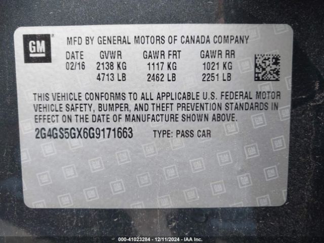 2G4GS5GX6G9171663 Buick Regal Turbo Premium Ii