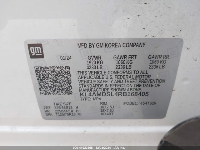 KL4AMDSL4RB168405 Buick Encore Gx Sport Touring Fwd