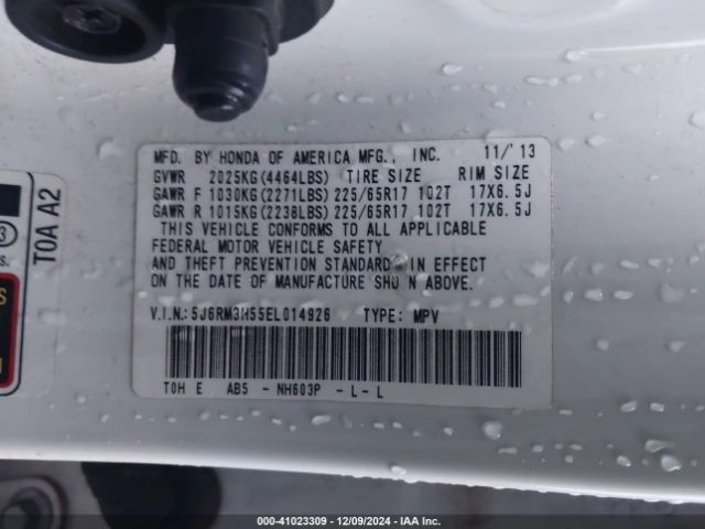 5J6RM3H55EL014926 Honda CR-V EX