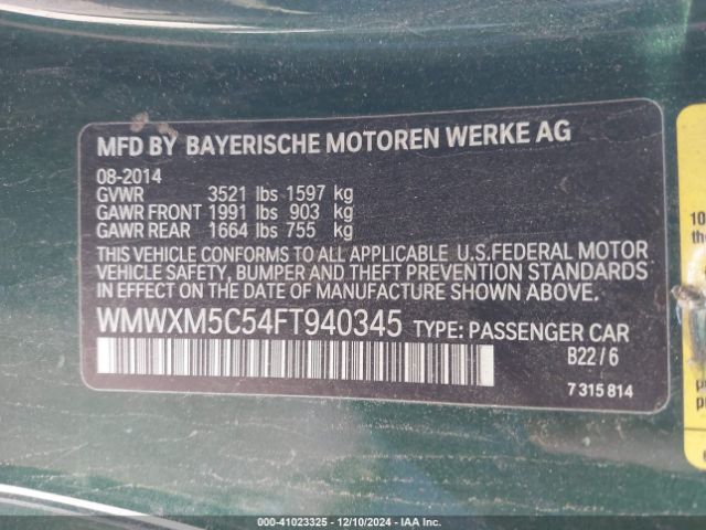 WMWXM5C54FT940345 Mini Hardtop Cooper