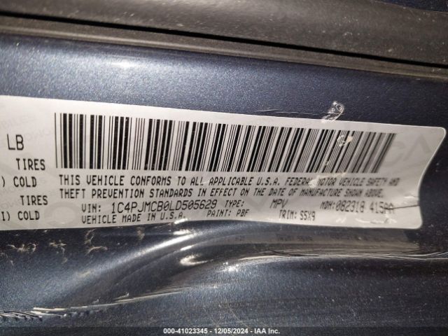 1C4PJMCB0LD505629 Jeep Cherokee Latitude 4x4