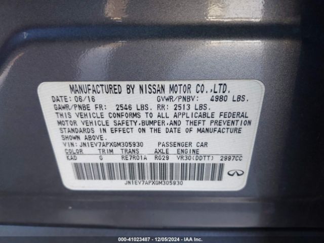 JN1EV7APXGM305930 Infiniti Q50 3.0t Premium