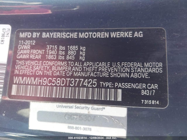 2013 MINI CLUBMAN WMWMH9C58DT377425 Photo 8