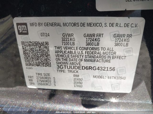 3GTUUDED6RG432156 GMC Sierra 1500 4wd  Short Box Slt