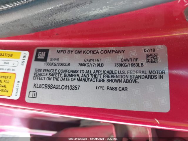 KL8CB6SA2LC410357 Chevrolet Spark Fwd Ls Automatic