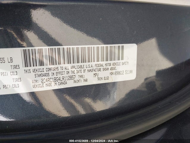 Chrysler Pacifica Touring L 2020 2C4RC1BG4LR112857 Image 9