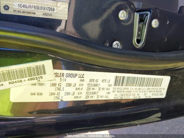 1C4NJRFB5ED817268 Jeep Patriot Latitude
