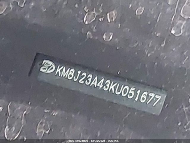 KM8J23A43KU051677 Hyundai TUCSON SE