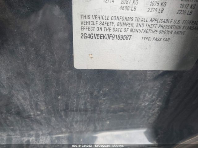 2G4GV5EK0F9189587 Buick Regal 1fl