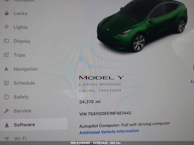 2022 TESLA MODEL Y 7SAYGDEE1NF487442 Photo 6