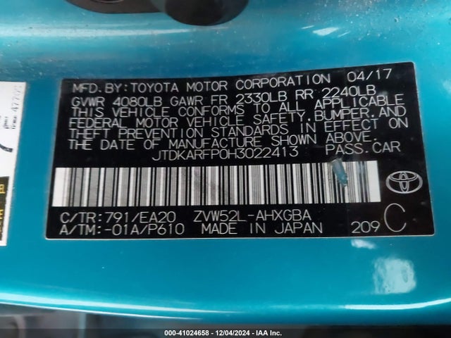 JTDKARFP0H3022413 Toyota Prius Prime Advanced