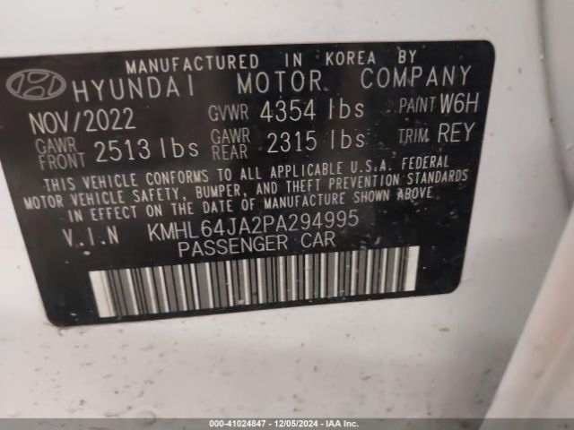KMHL64JA2PA294995 Hyundai SONATA SEL