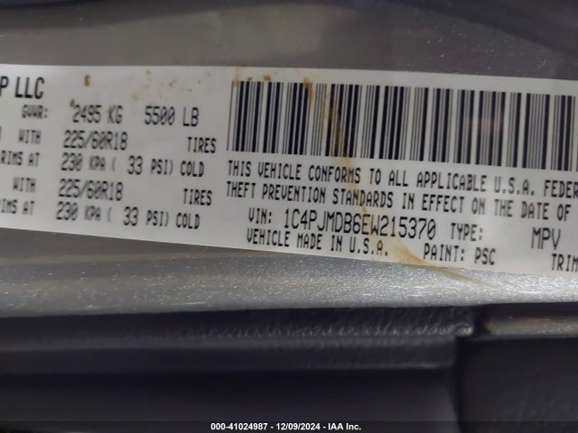 Jeep Cherokee Limited 2014 1C4PJMDB6EW215370 Image 9