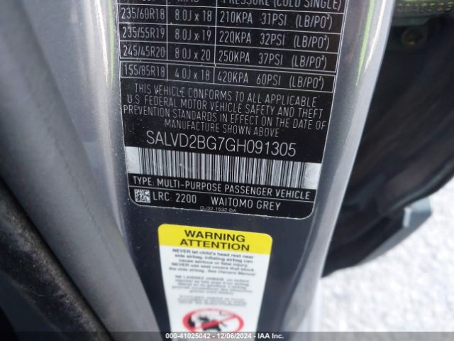 SALVD2BG7GH091305 Land Rover Range Rover Evoque Hse Dynamic