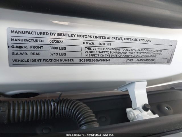 2022 BENTLEY FLYING SPUR HYBRID SCBBR6ZG5NC096248 Photo 8