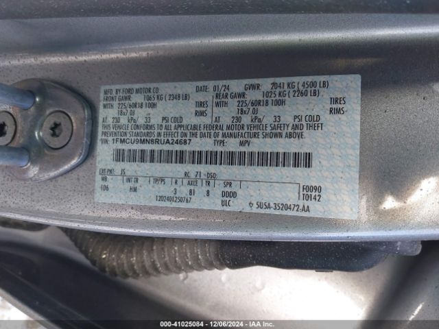 1FMCU9MN8RUA24687 Ford Escape St-line